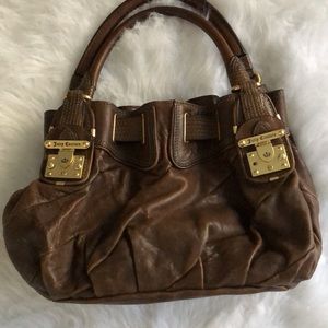 Juicy Culture Genuine Leather Satchel Handbag Purse